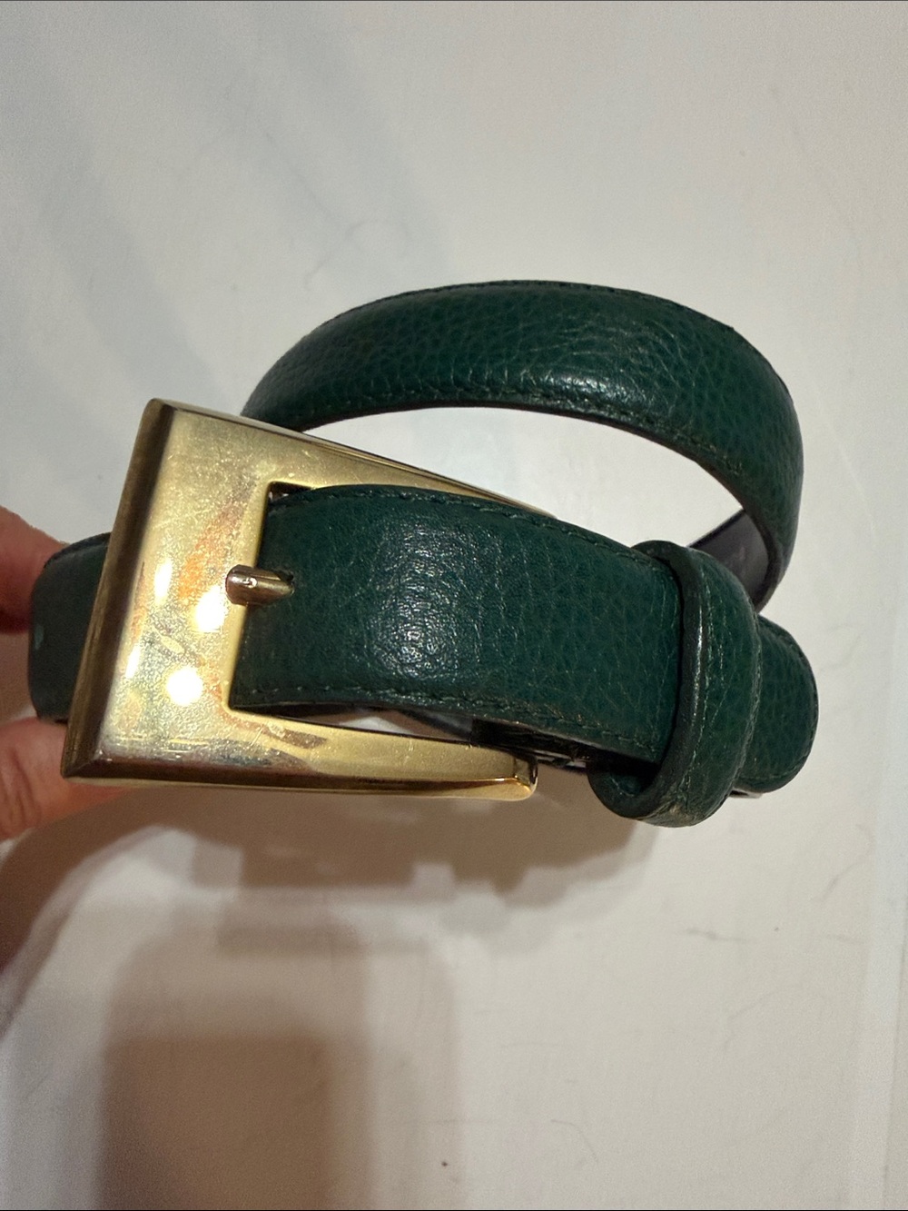 Liz Claiborne Green Genuine Leather Belt Small Petite